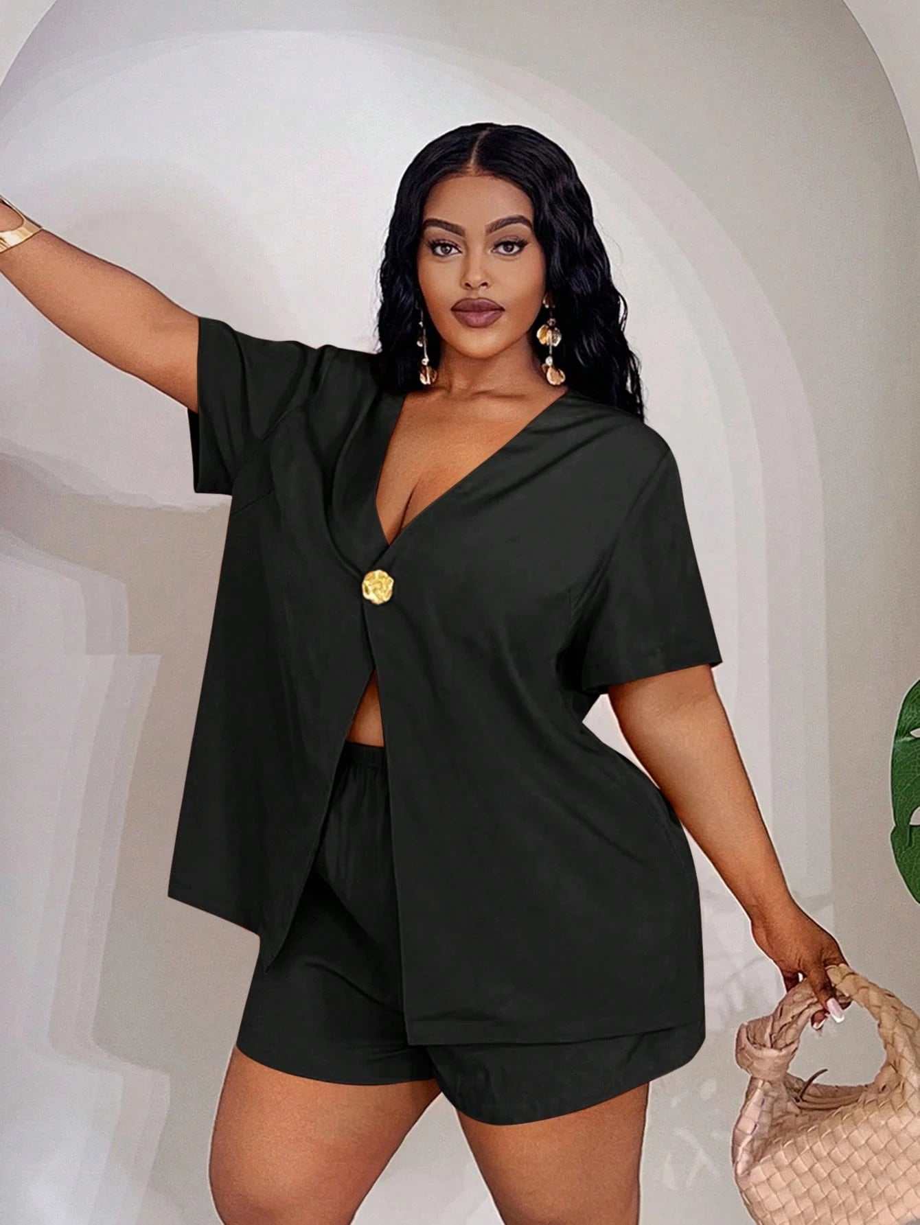 Conjunto Feminino de 2 Peças. Plus Size - Hailey
