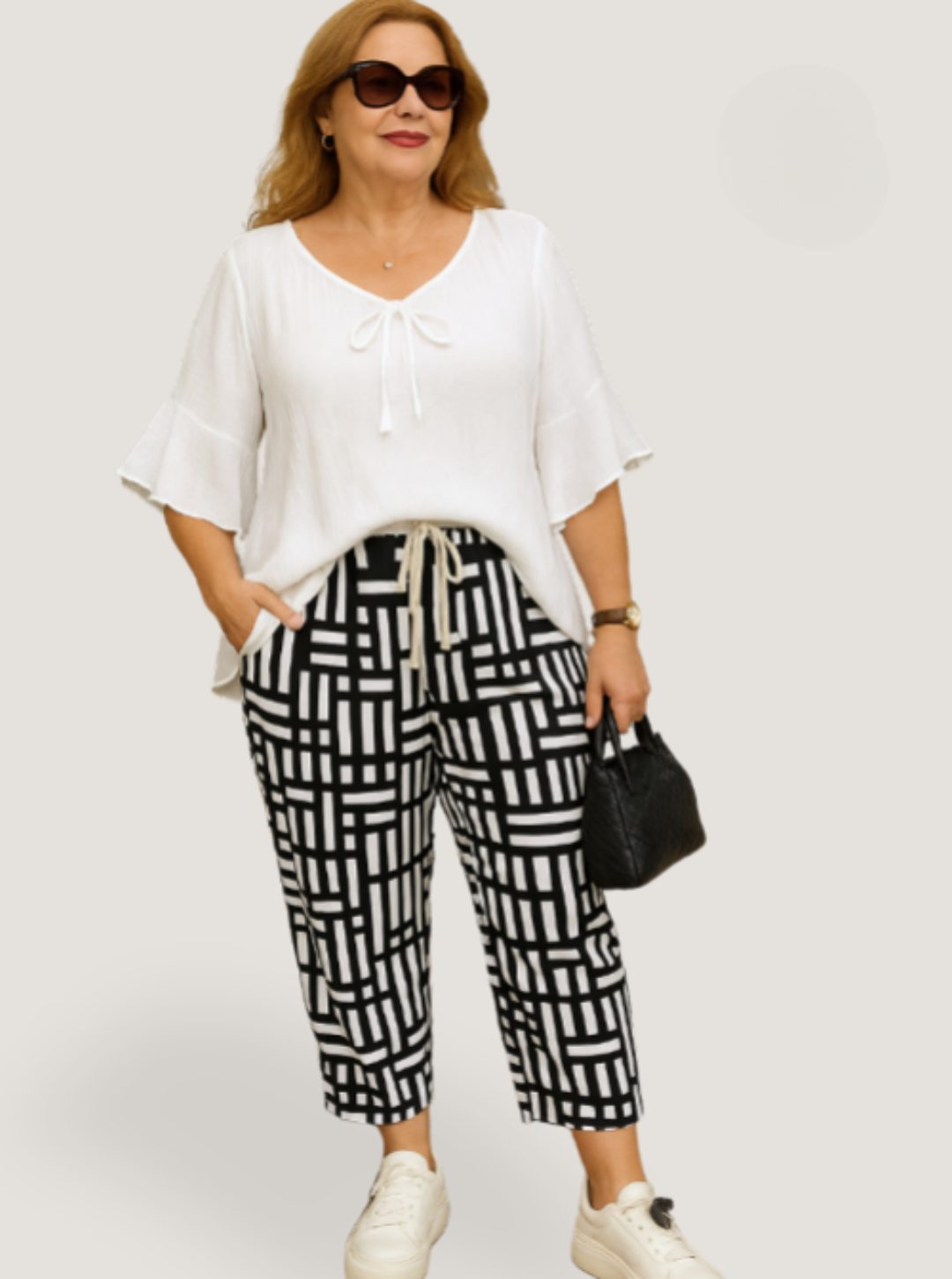 Blusa feminina de algodão plus size Braga