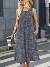 Vestido Feminino Longo sem mangas e com bolso Sarah