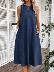 Vestido Feminino Sem Manga Emily.