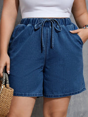 Bermuda feminina de jeans plus size Evelyn.