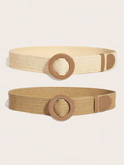 Cinto feminino de palha Valeria 2 peças