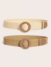 Cinto feminino de palha Valeria 2 peças