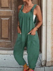 Macacão Feminino Casual De Cor Sólida Noemia
