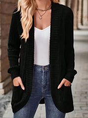 Cardigan feminino plus size canelado Claire