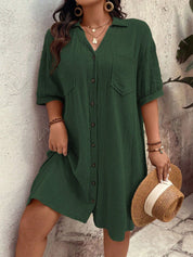 Vestido feminino tipo chamise plus size Daniela