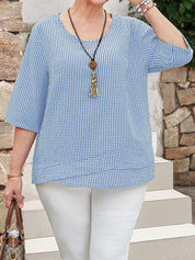 Blusa feminina xadrez plus size Adara