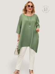 Blusa feminina assimétrica plus size Fanny