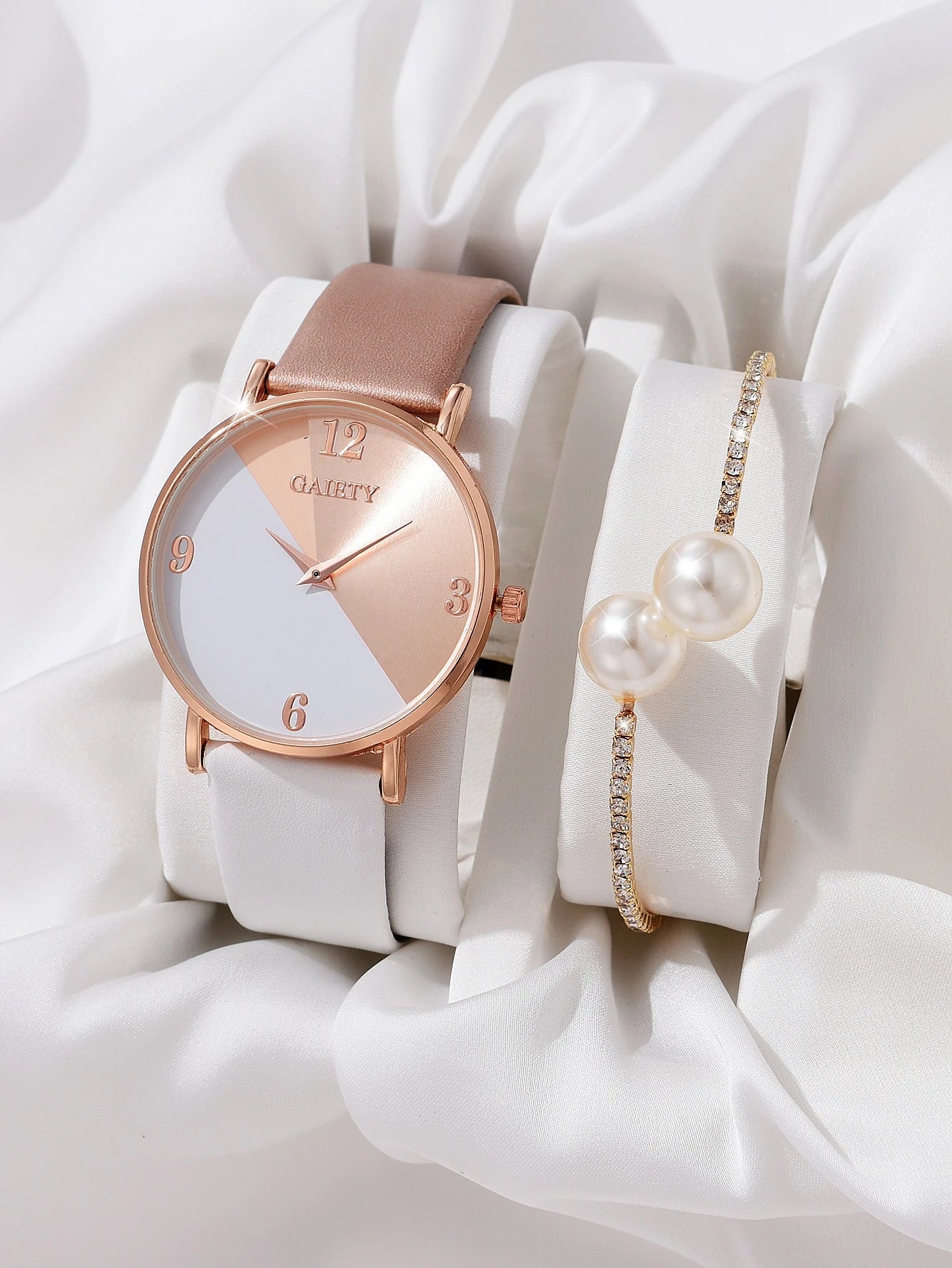 1 peça Relógio Feminino & 1 peça Pulseira de bracelete - Helaine