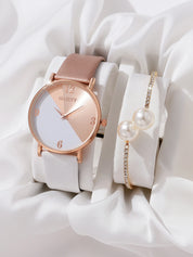 1 peça Relógio Feminino & 1 peça Pulseira de bracelete - Helaine