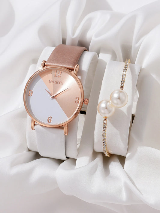 1 peça Relógio Feminino & 1 peça Pulseira de bracelete - Helaine