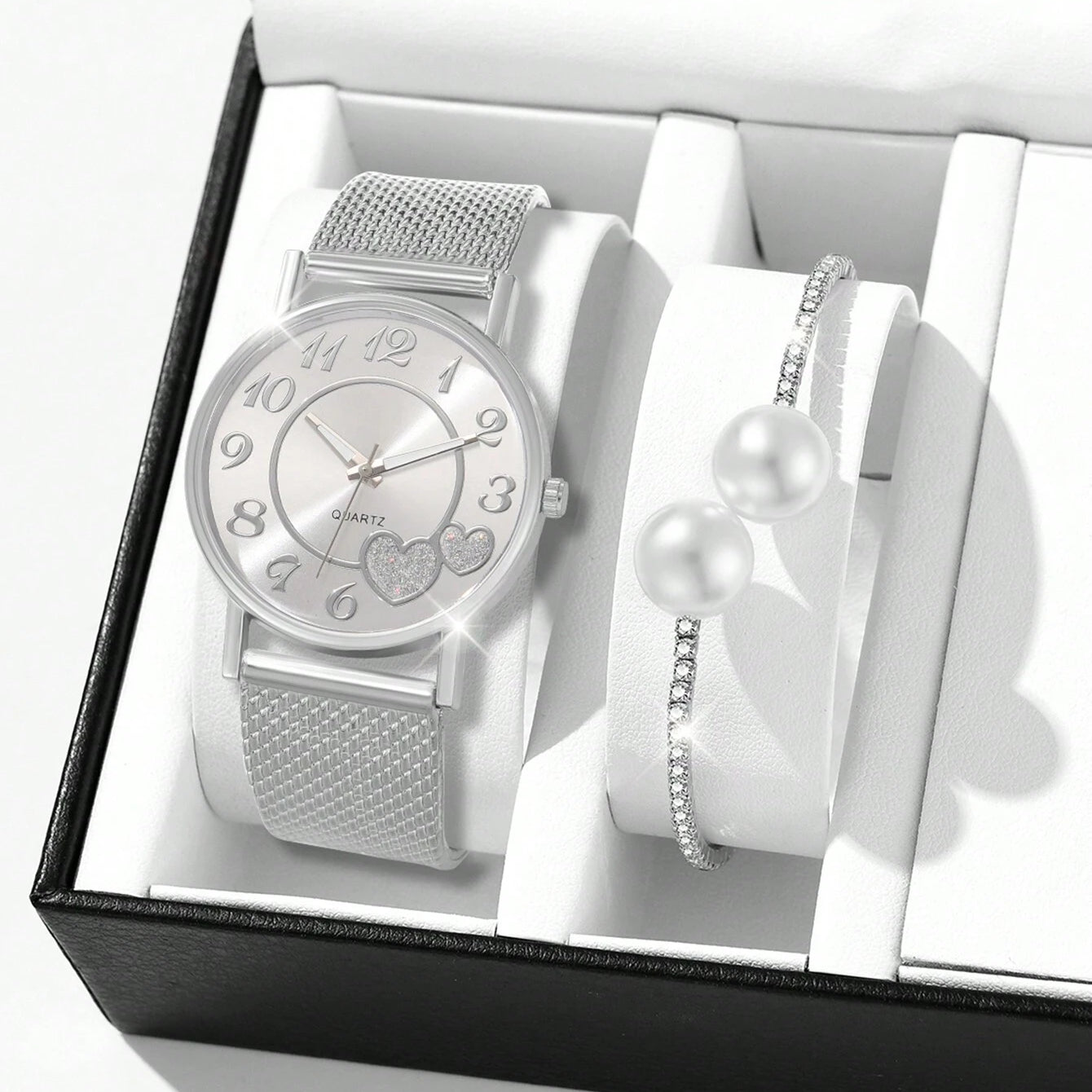 1 peça Relógio Feminino & 1 peça Pulseira de bracelete - Helaine