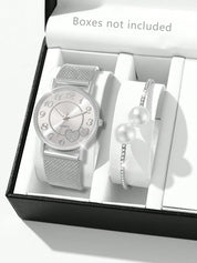 1 peça Relógio Feminino & 1 peça Pulseira de bracelete - Helaine