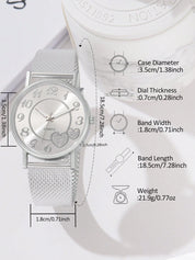 1 peça Relógio Feminino & 1 peça Pulseira de bracelete - Helaine