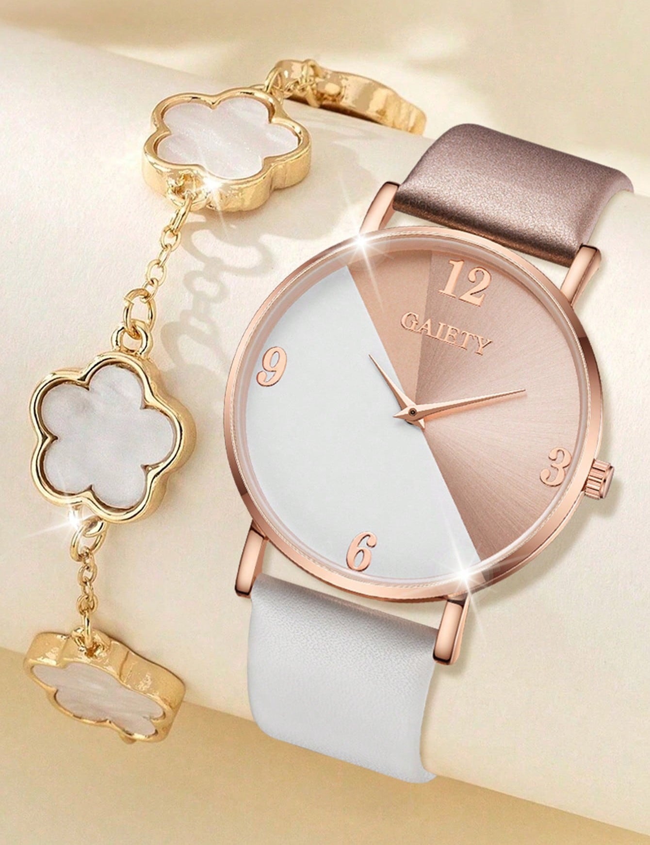1 peça Relógio Feminino & 1 peça Pulseira de bracelete - Helaine