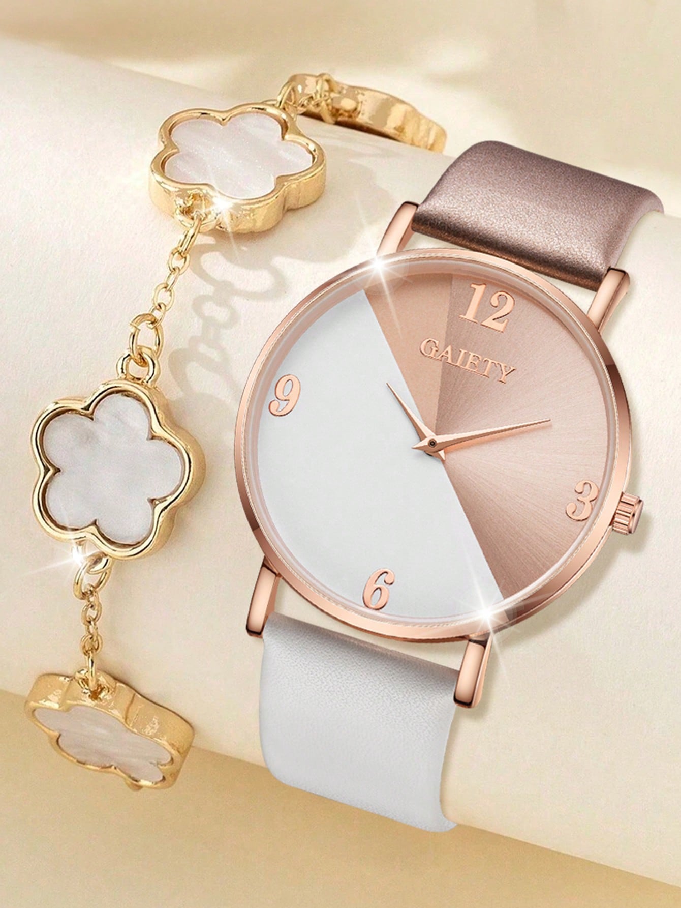1 peça Relógio Feminino & 1 peça Pulseira de bracelete - Helaine