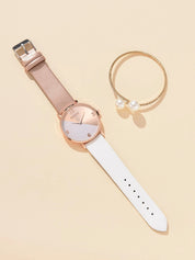 1 peça Relógio Feminino & 1 peça Pulseira de bracelete - Helaine