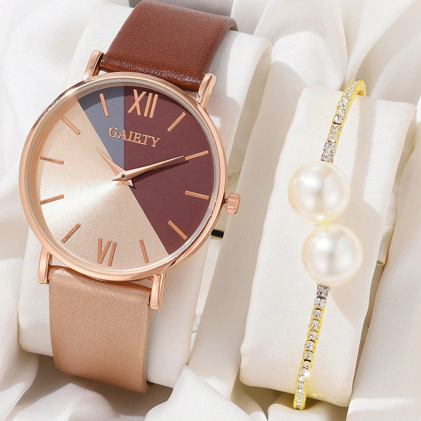 1 peça Relógio Feminino & 1 peça Pulseira de bracelete - Helaine