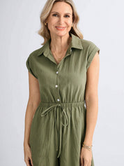 Macaquinho com Bolso Lateral e Gola Polo Karina