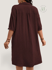 Vestido feminino tipo chamise plus size Daniela
