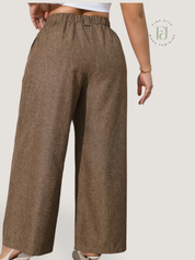 Calça feminina com falsos bolsos plus size Regina