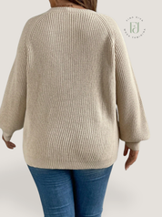 Suéter Feminino com Bordado de borboleta plus size Giorgia