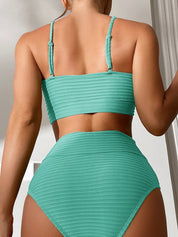 Biquini Feminino Alças Finas Cintura Alta Beliana.