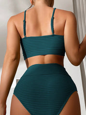 Biquini Feminino Alças Finas Cintura Alta Beliana.