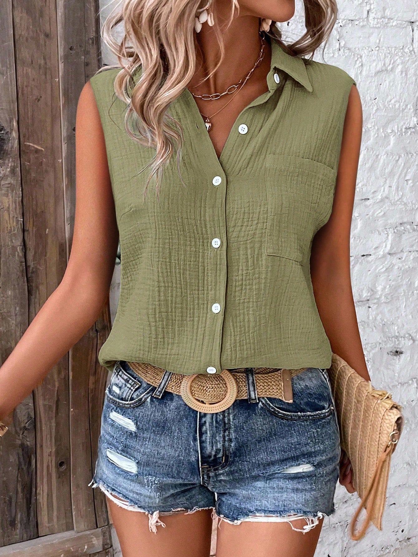 Blusa Feminina Sem Mangas - Philippa