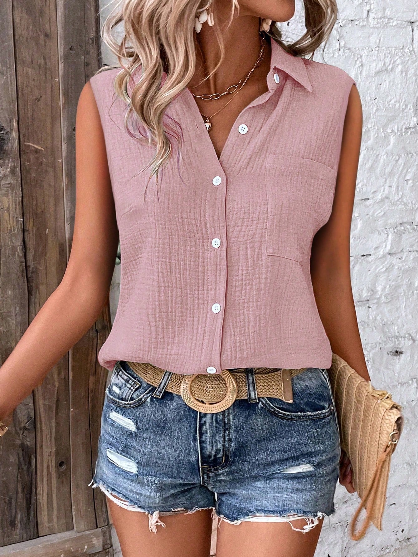 Blusa Feminina Sem Mangas - Philippa