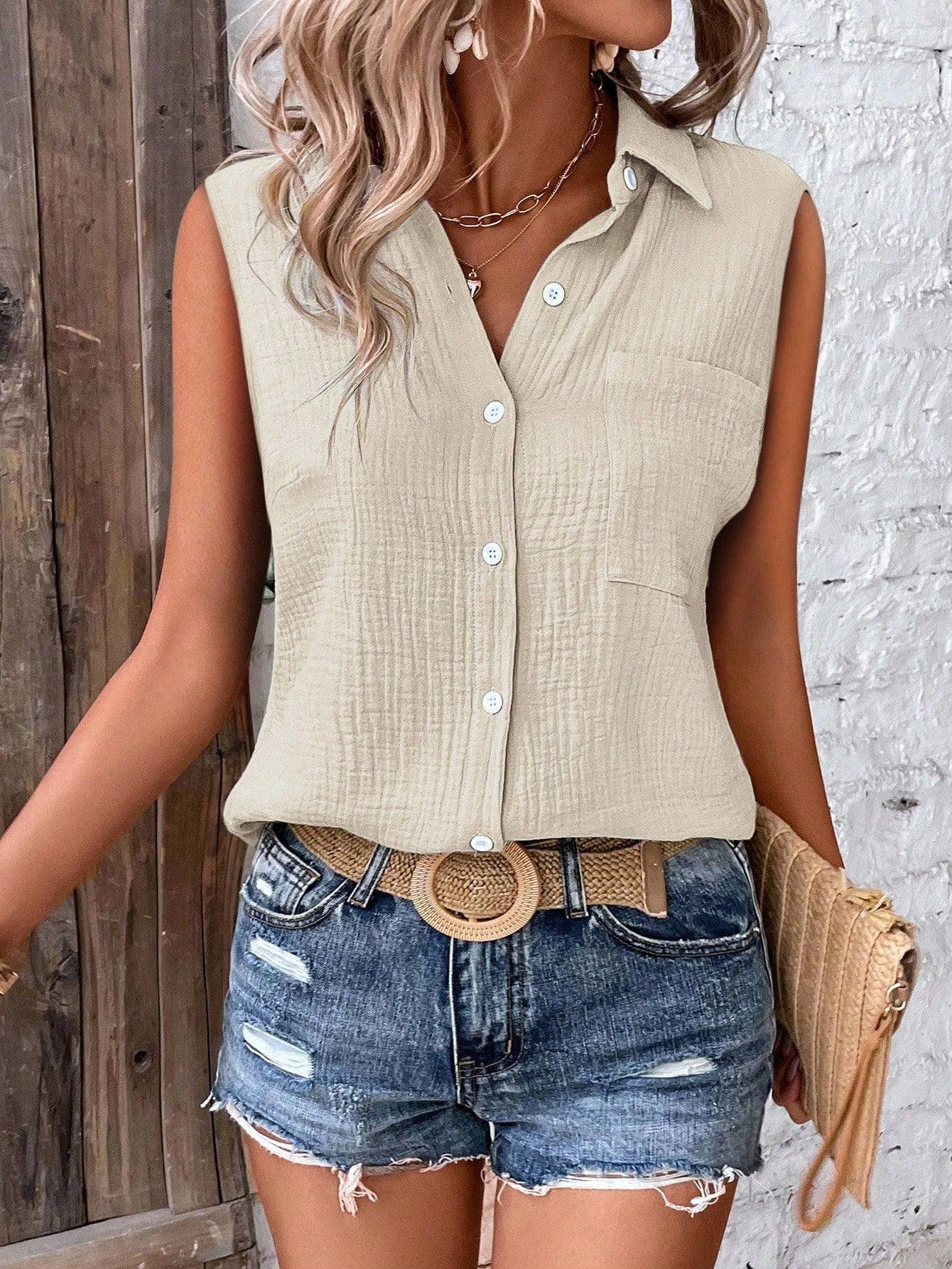 Blusa Feminina Sem Mangas - Philippa