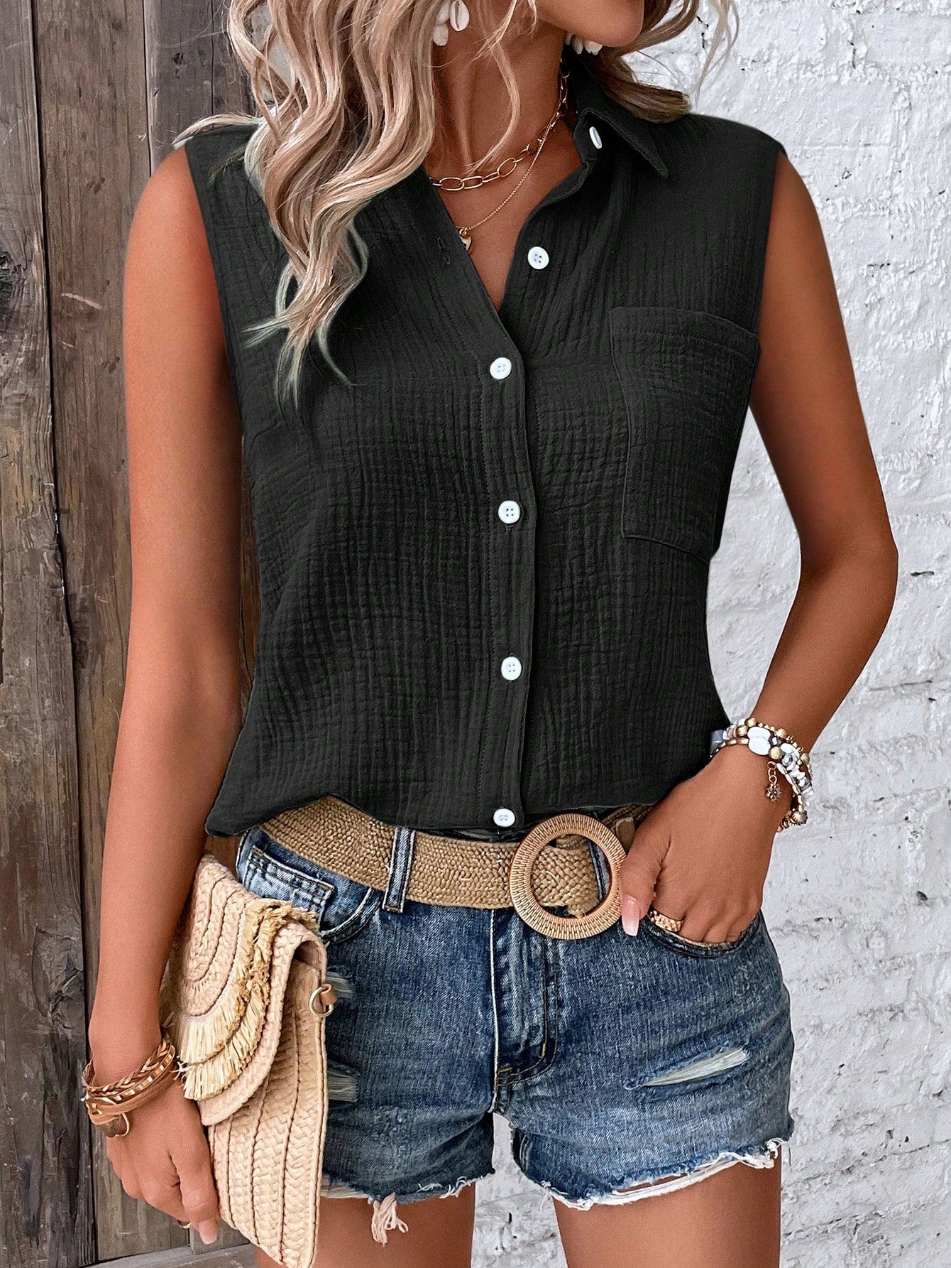 Blusa Feminina Sem Mangas - Philippa