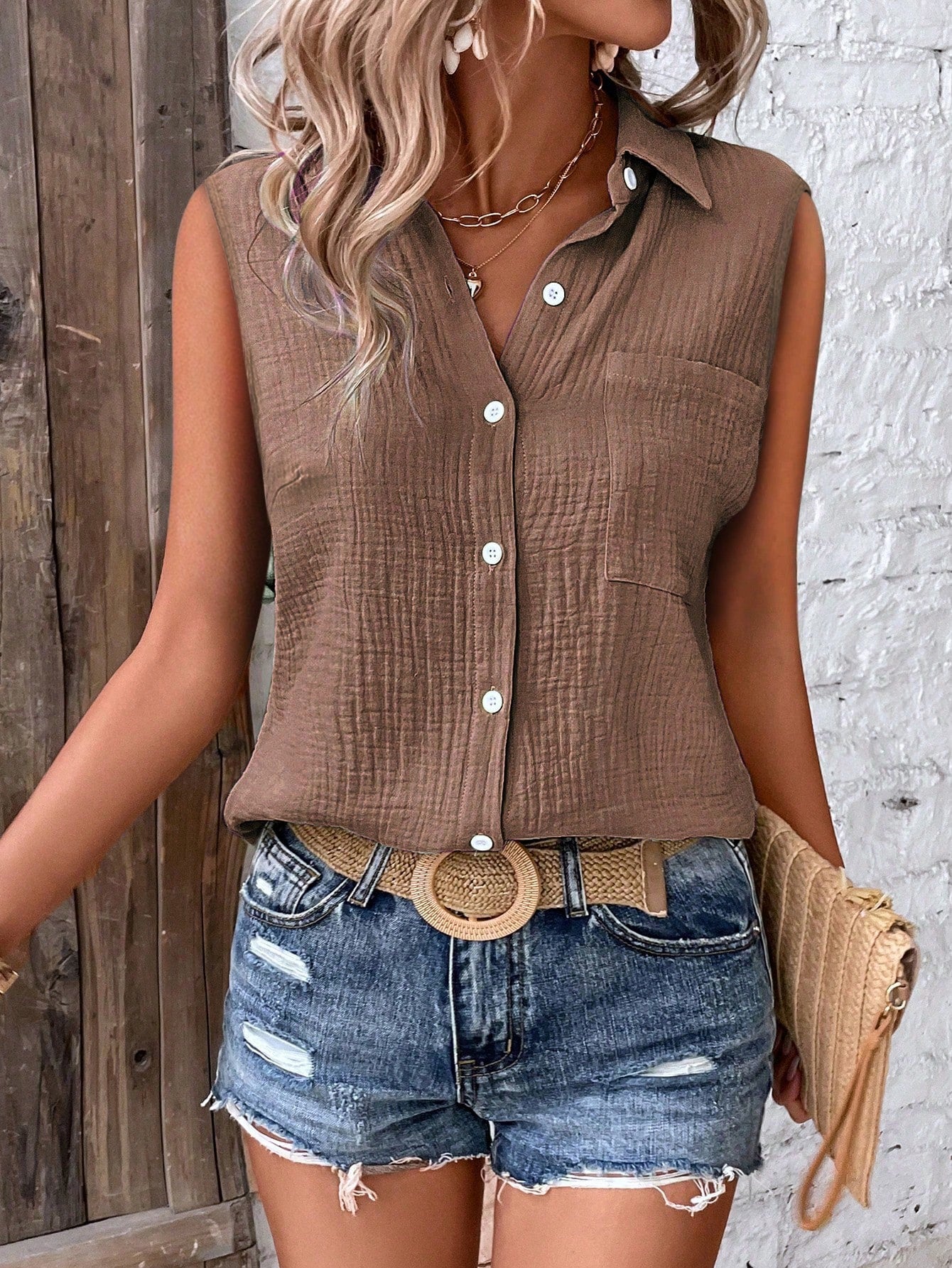 Blusa Feminina Sem Mangas - Philippa