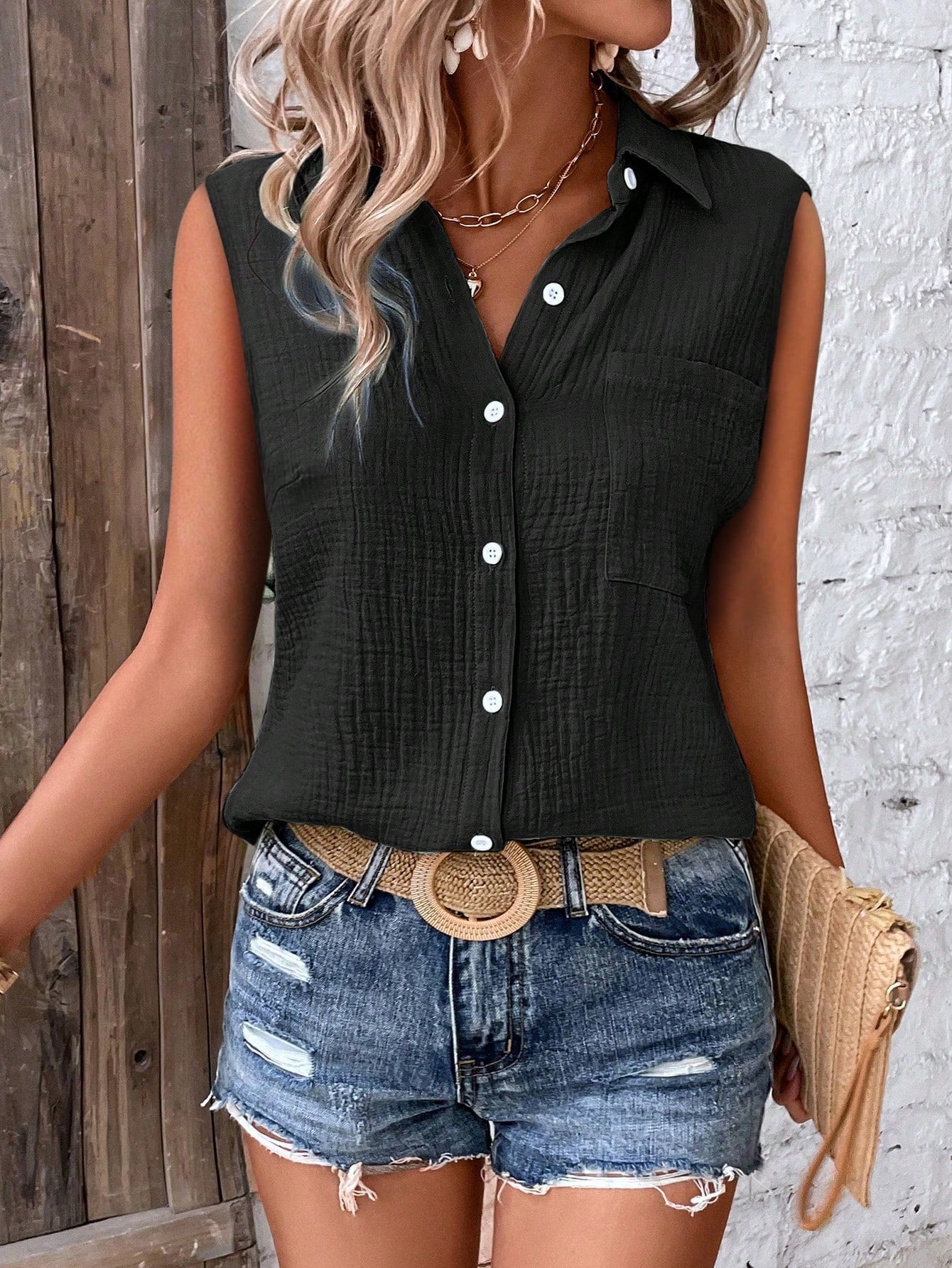 Blusa Feminina Sem Mangas - Philippa