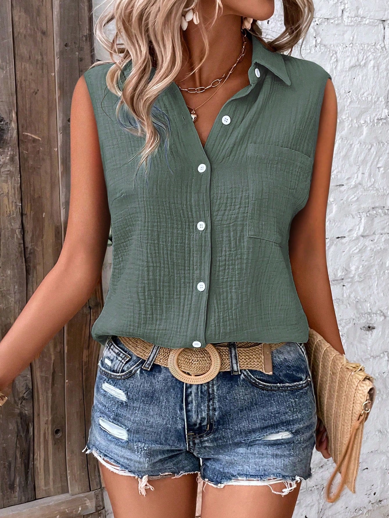 Blusa Feminina Sem Mangas - Philippa