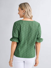 Blusa Feminina com Bordado Vazado - Giana