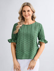 Blusa Feminina com Bordado Vazado - Giana