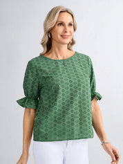 Blusa Feminina com Bordado Vazado - Giana
