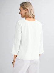 Blusa Feminina com Inserção Floral - Adriana