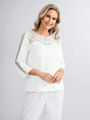 Blusa Feminina com Inserção Floral - Adriana