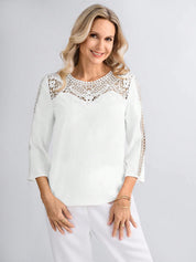 Blusa Feminina com Inserção Floral - Adriana
