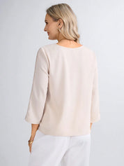 Blusa Feminina com Inserção Floral - Adriana