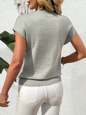 Blusa Feminina com Mangas Morcego e Botões - Lisette