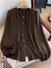 Blusa Feminina de Manga longa Bufante - Doralice. Plus Size