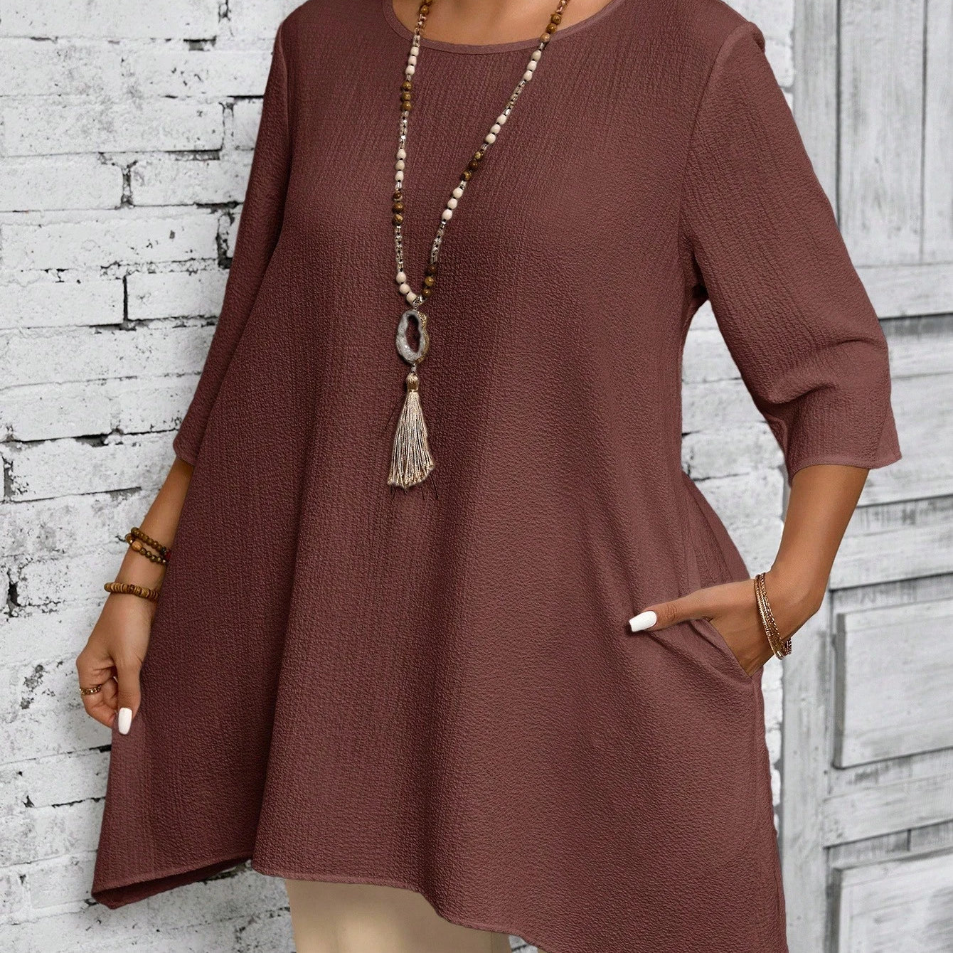 Blusa feminina assimétrica plus size Fanny