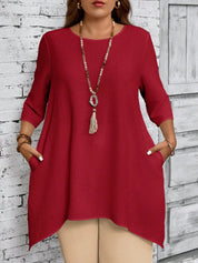 Blusa feminina assimétrica plus size Fanny
