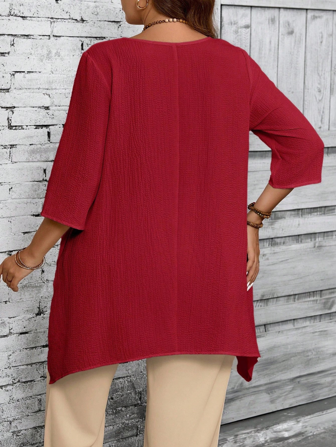 Blusa feminina assimétrica plus size Fanny