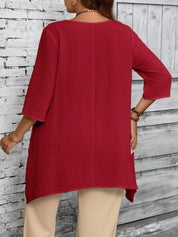 Blusa feminina assimétrica plus size Fanny