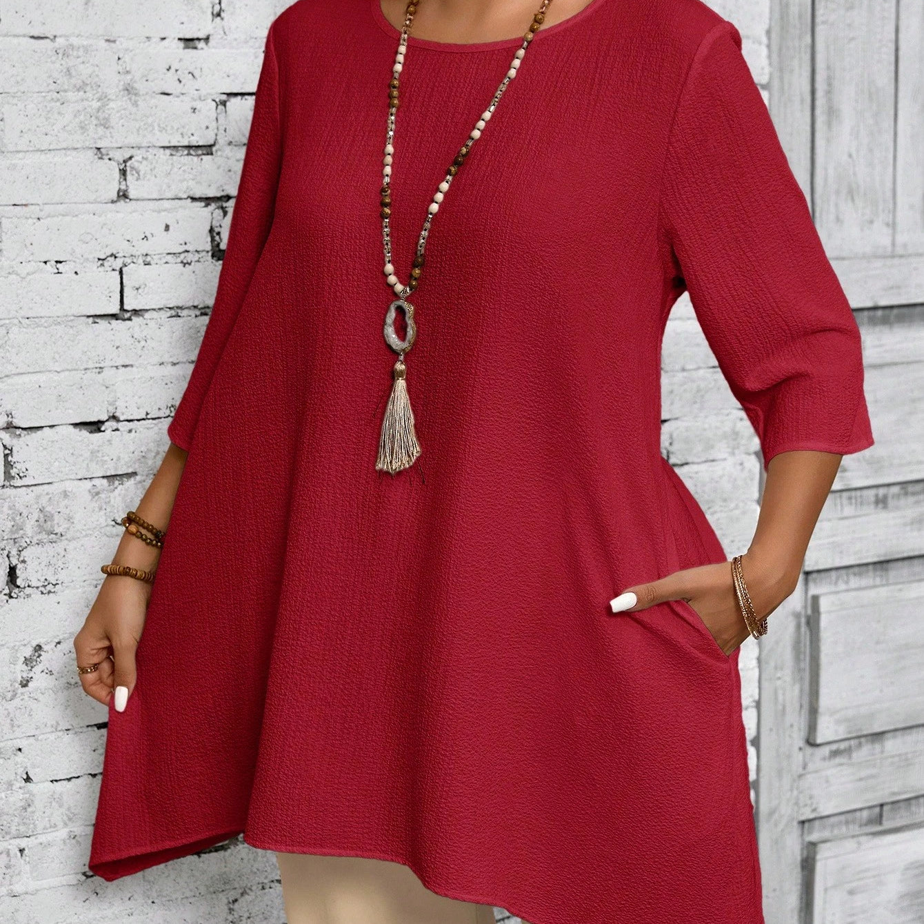 Blusa feminina assimétrica plus size Fanny