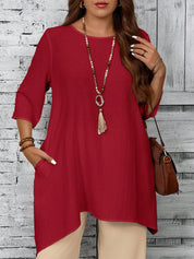 Blusa feminina assimétrica plus size Fanny